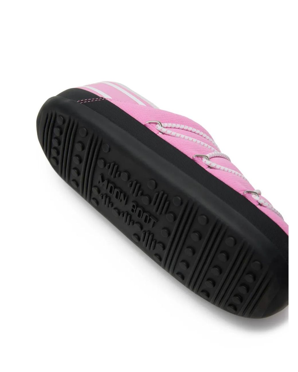 Moon Boot Pink Slip-On Lace-Up Slippers