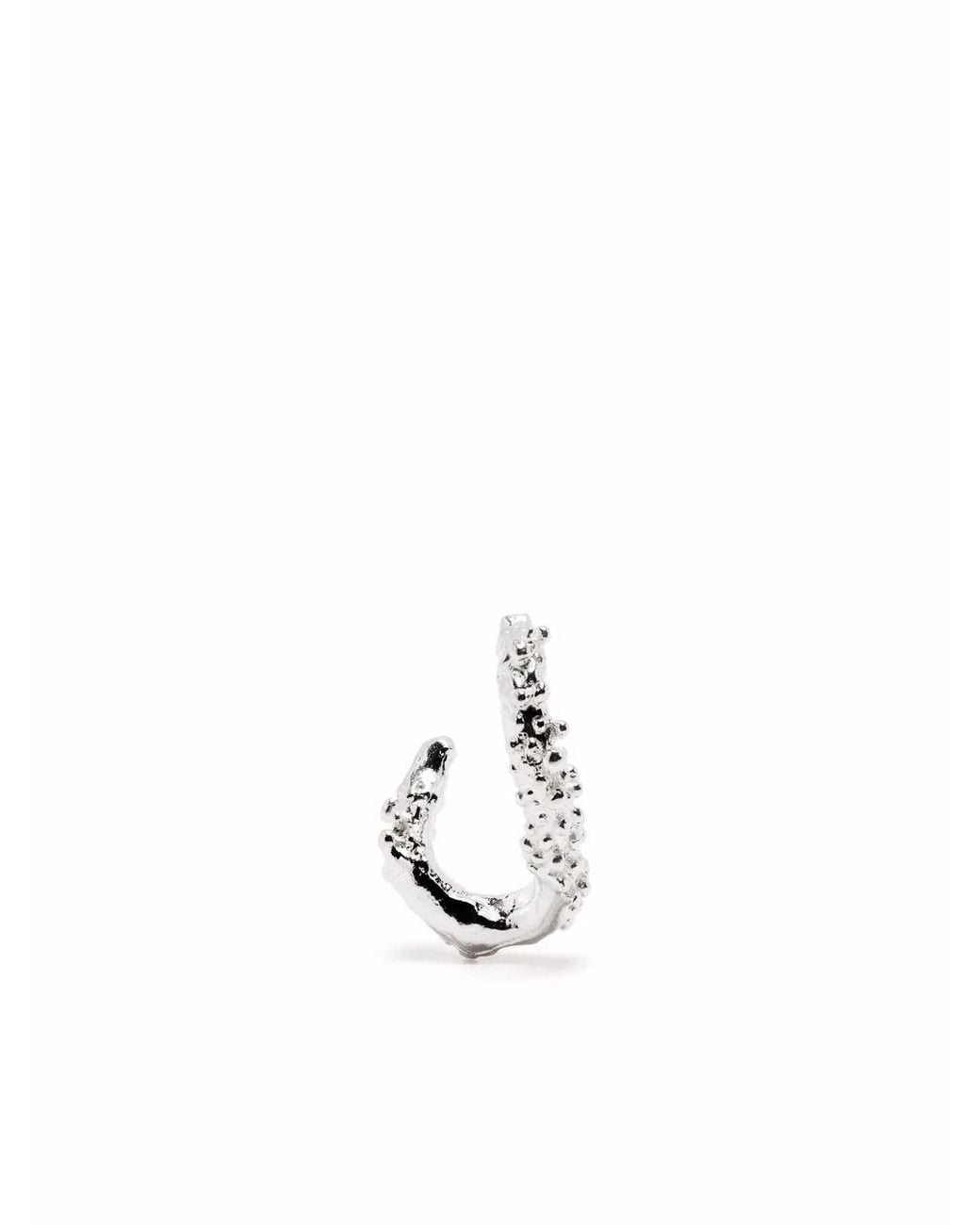 Alighieri White The Rocky Terrain Hoop Earring