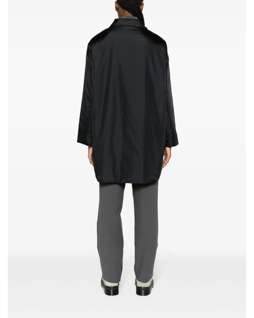 Aspesi Black Padded Parka Coat