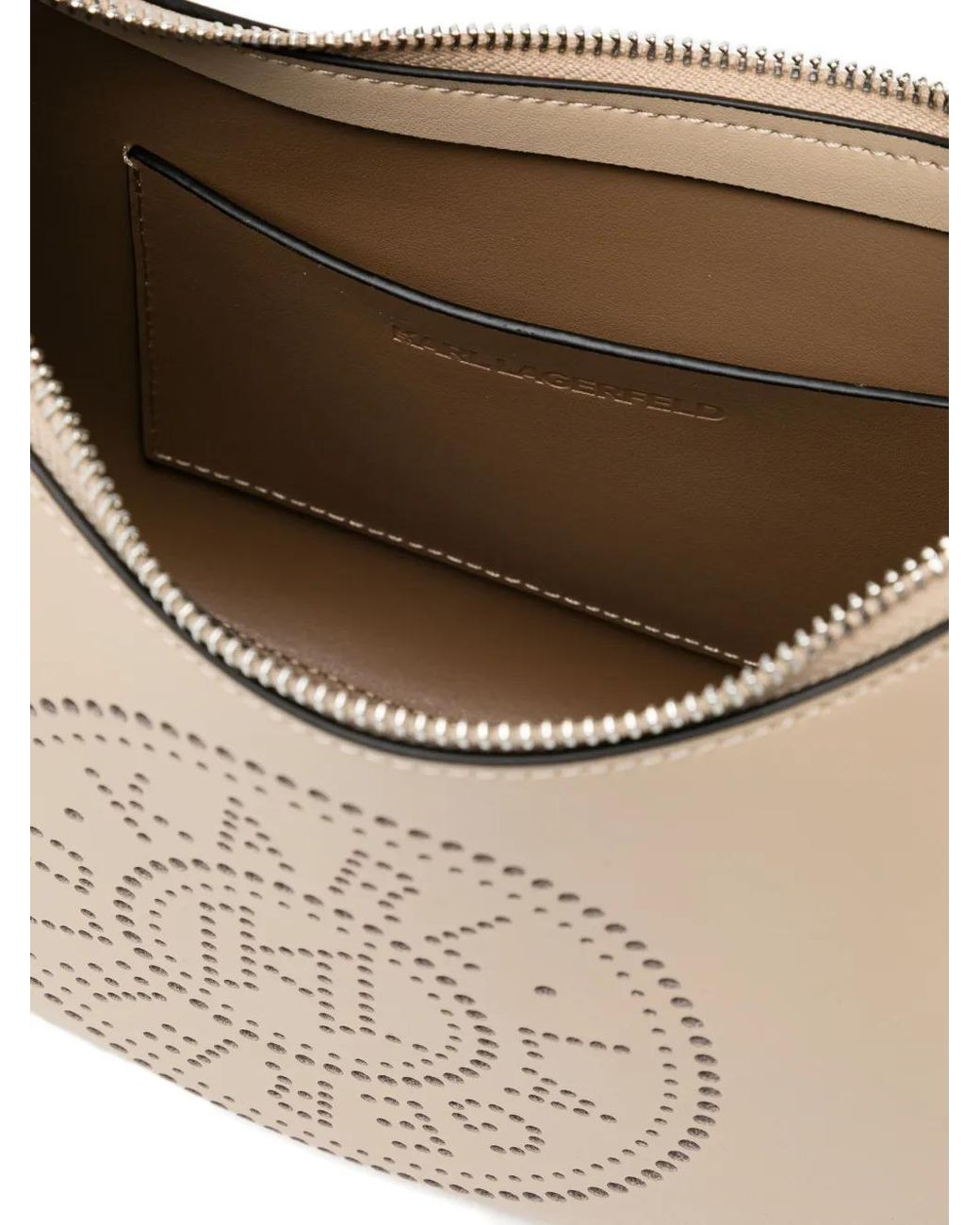 Karl Lagerfeld Natural K Circle Moon Shoulder Bag