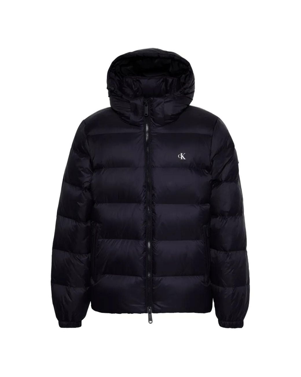 Calvin Klein Blue Hooded Padded Jacket for men