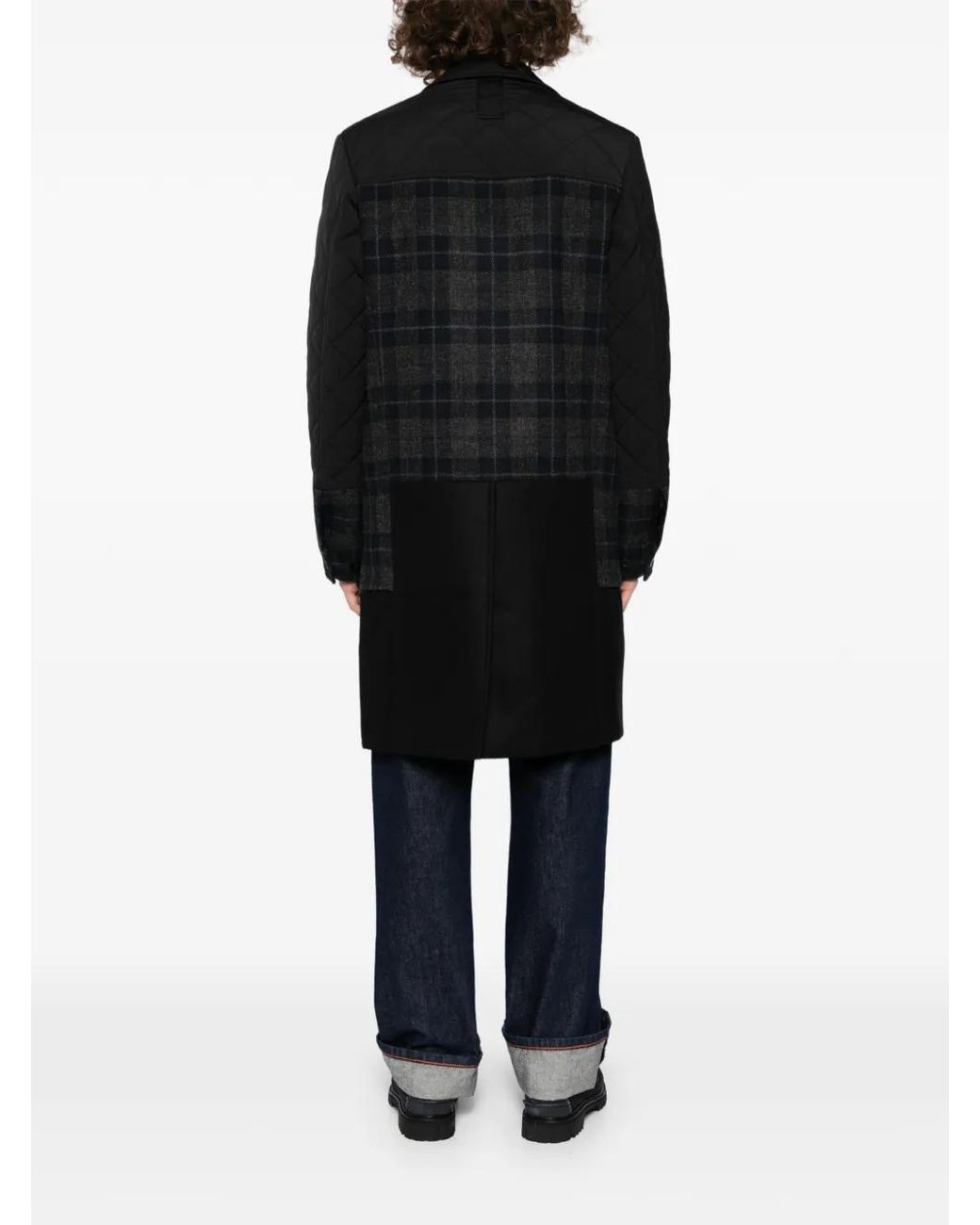 Junya Watanabe Black X Filson Checked Quilted Coat for men