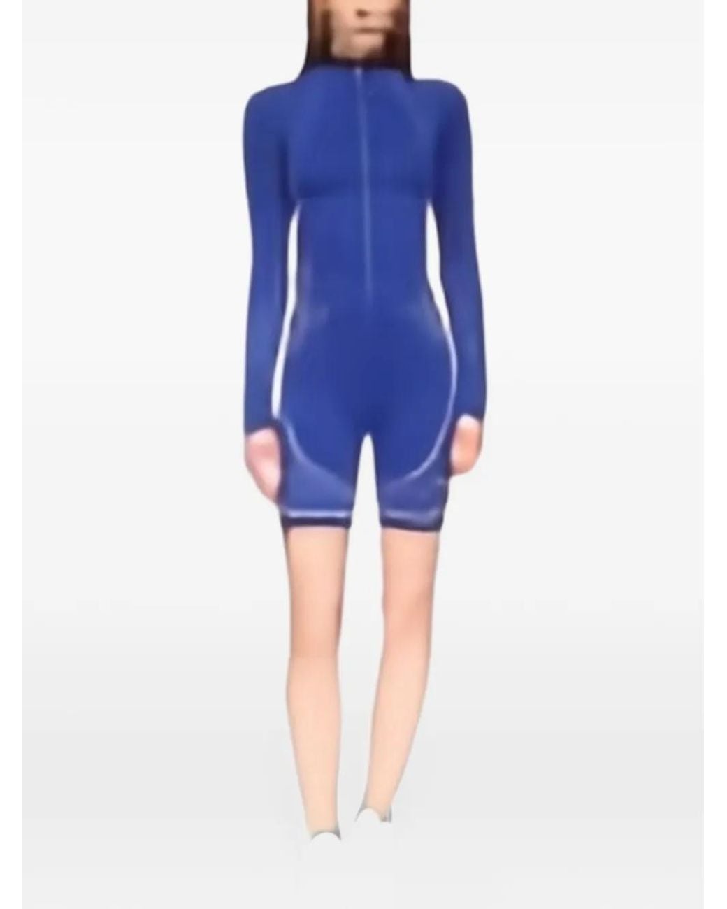 Casablanca Blue Striped-Trim Cycling Shorts