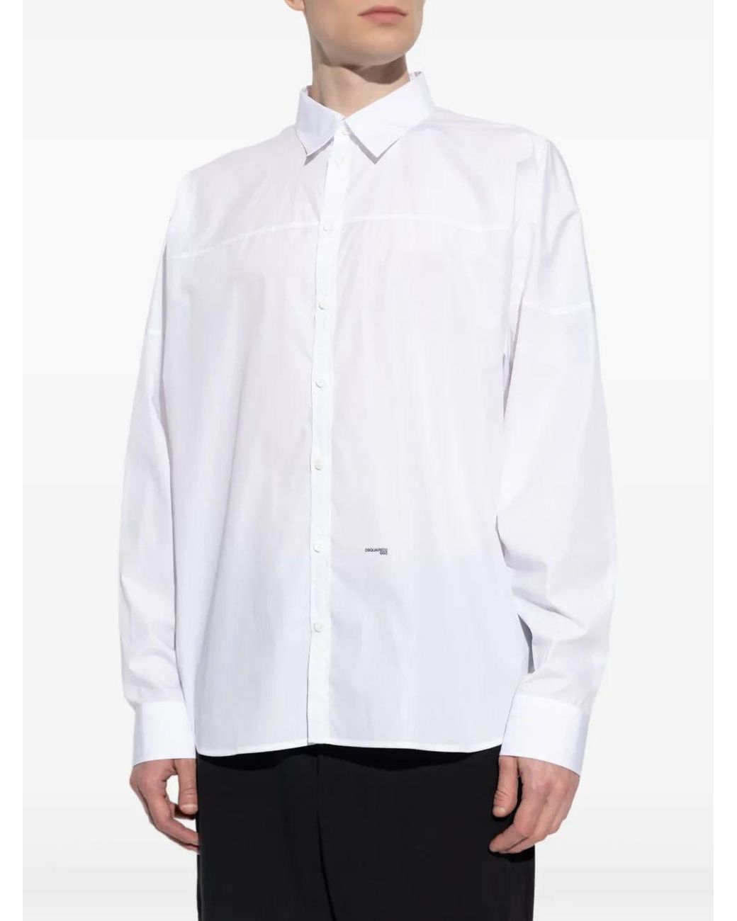 DSquared² White Panelled Shirt for men