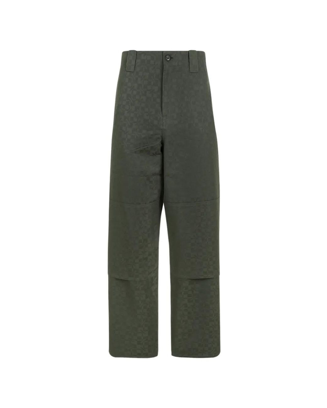 KENZO Green Gram Jacquard-Logo Straight-Leg Trousers for men