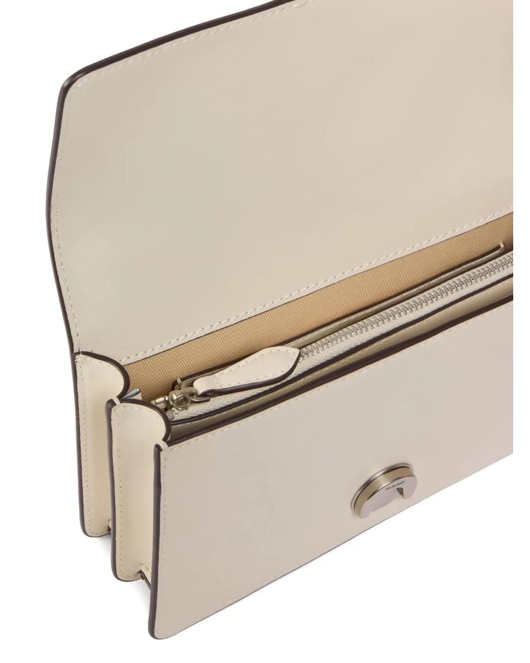 Pinko Natural Small Love Bag One Leather Shoulder Bag With New Buckle