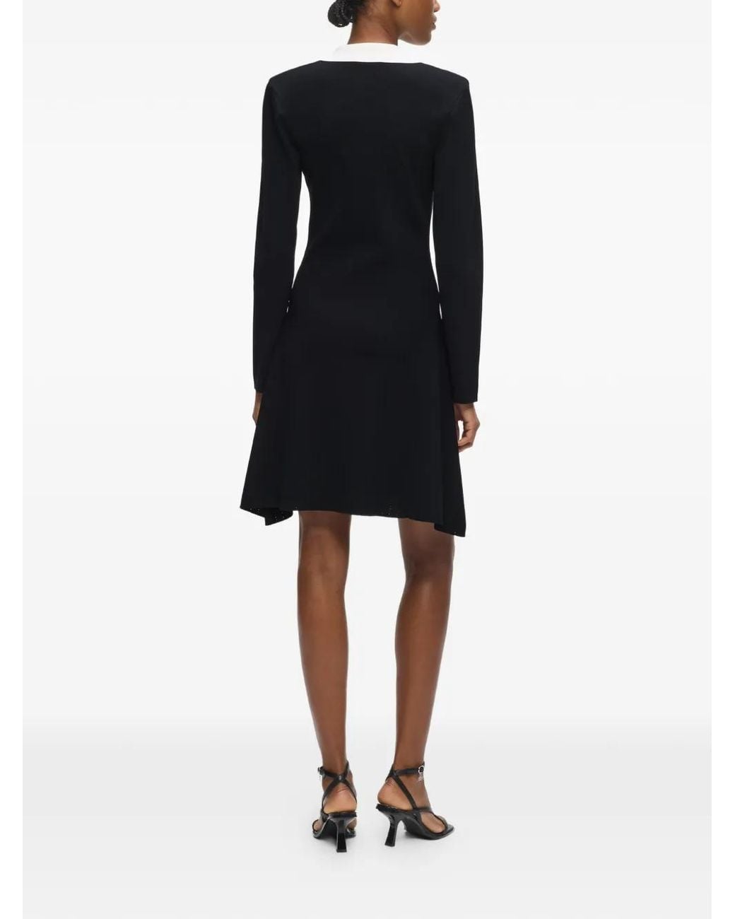 Karl Lagerfeld Black Double-Breasted Mini Dress
