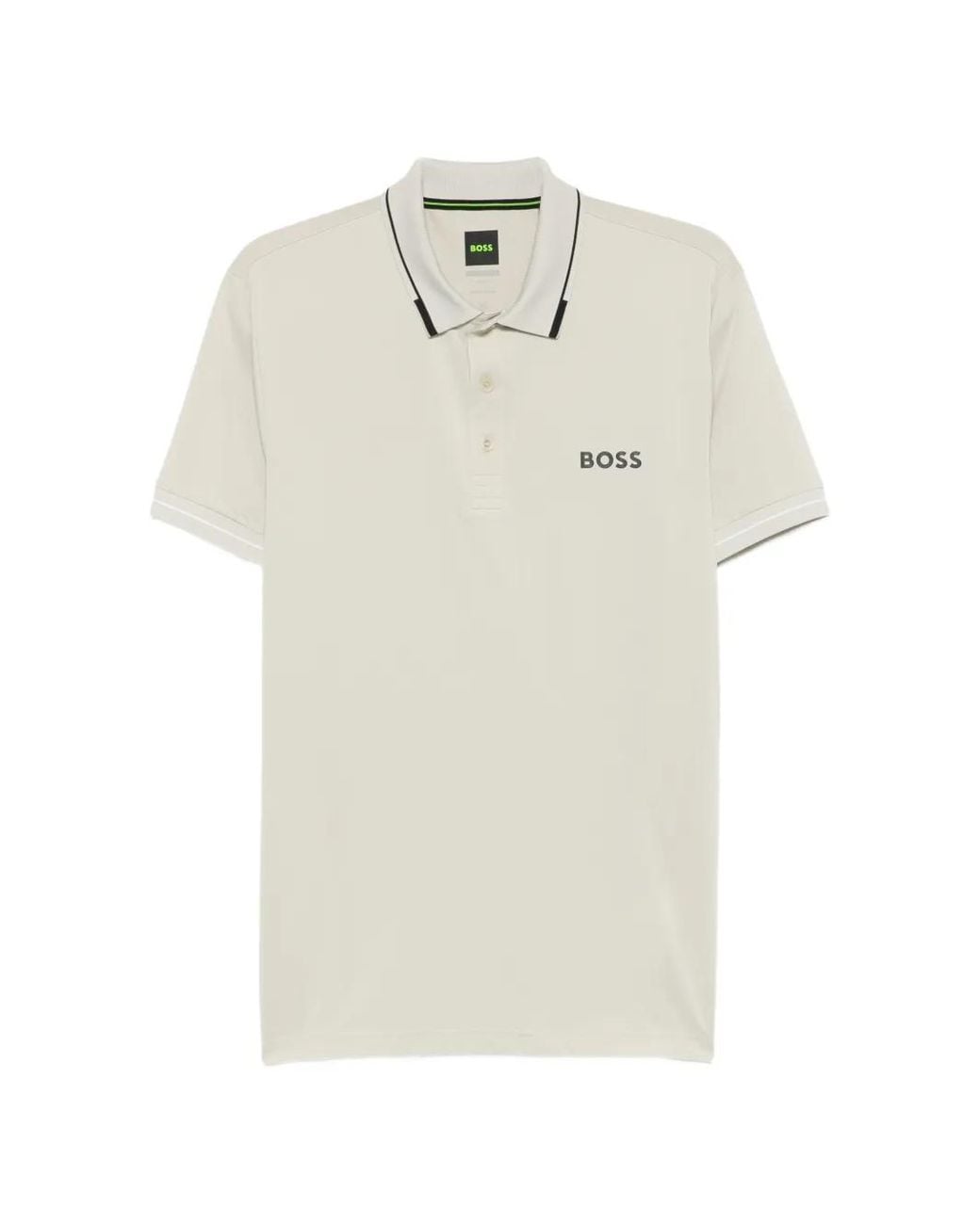 Boss White Polo À Logo Imprimé for men