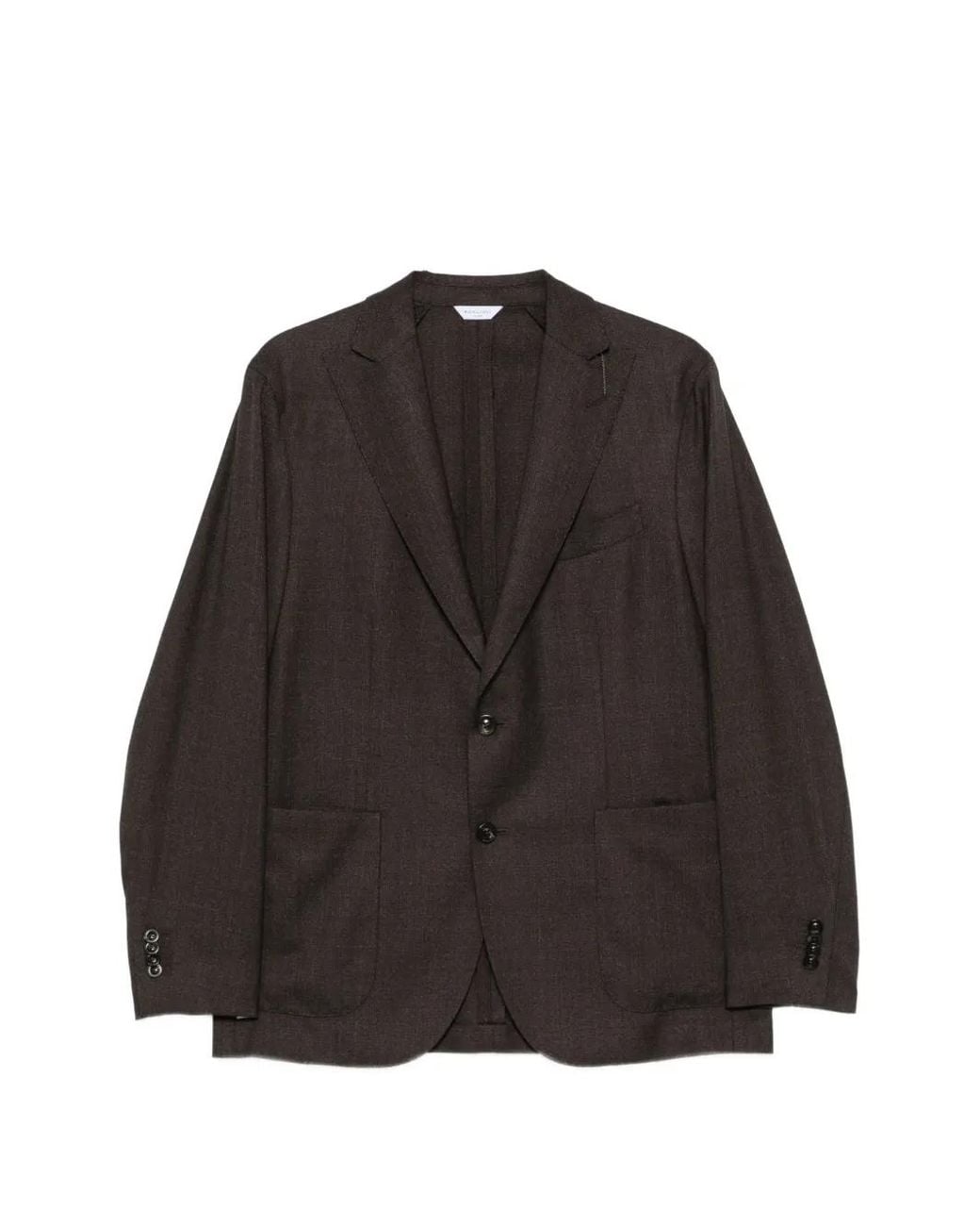 Boglioli Black Single-Breasted Notch-Lapel Blazer for men