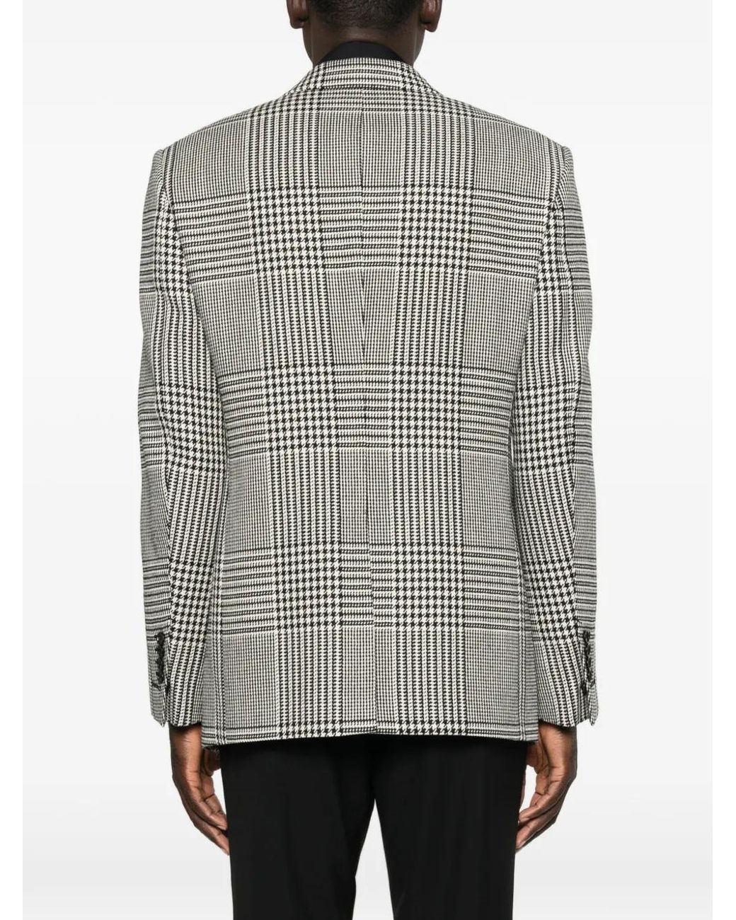 Tom Ford Gray Shelton Prince Of Wales Checked Blazer for men