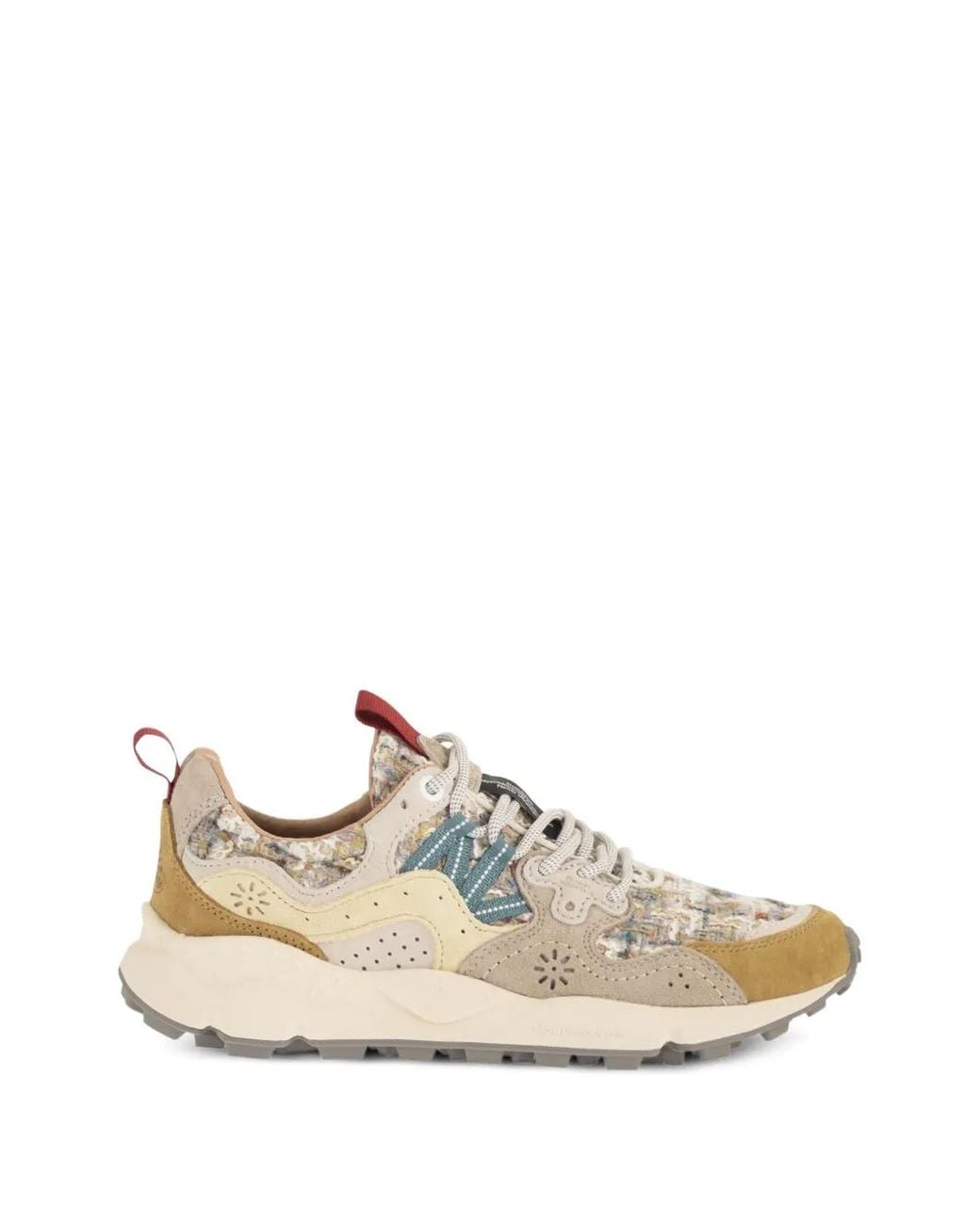 Flower Mountain White Yamano 3 Lace-Up Sneakers