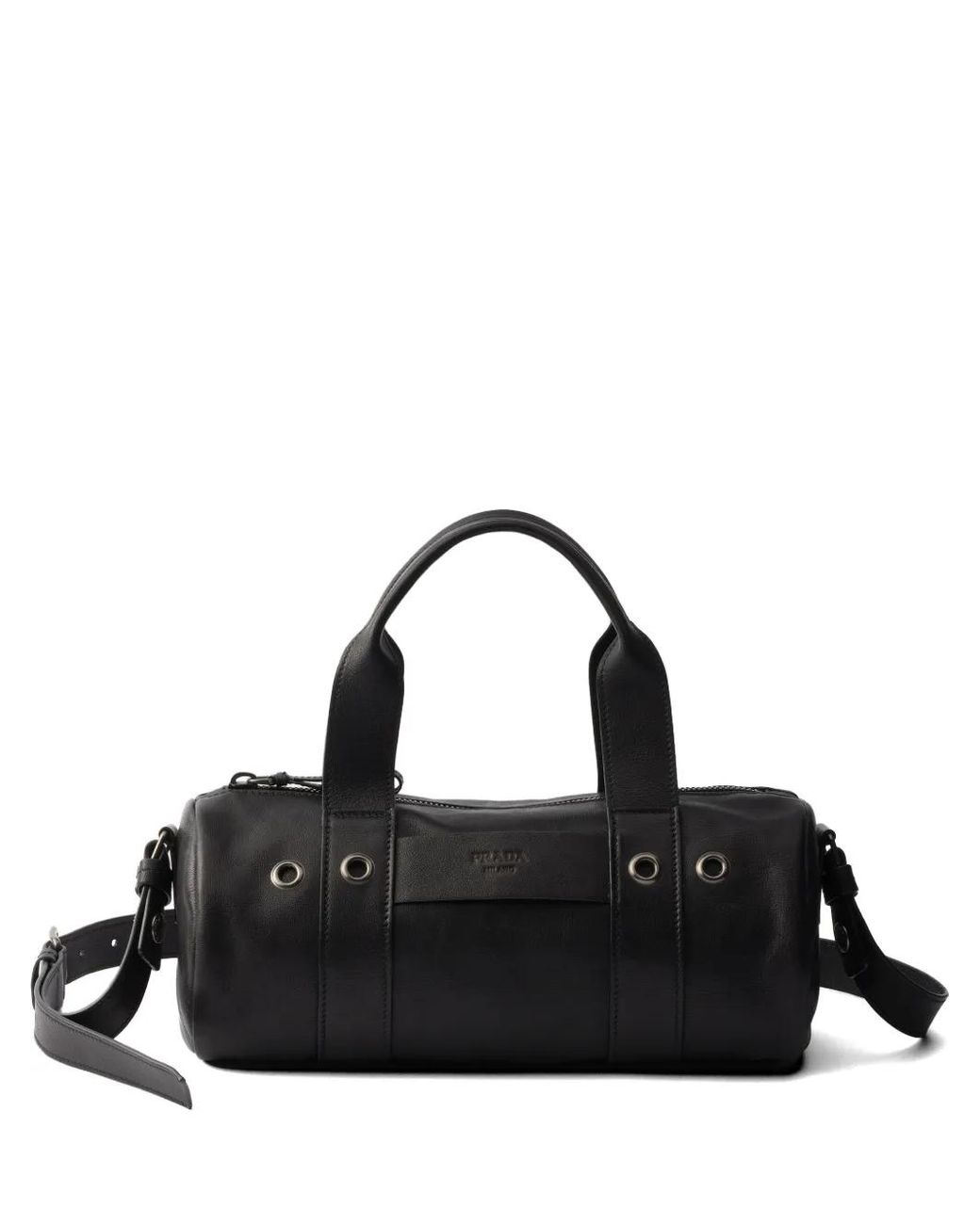 Prada Black Large Route Leather Tote Bag