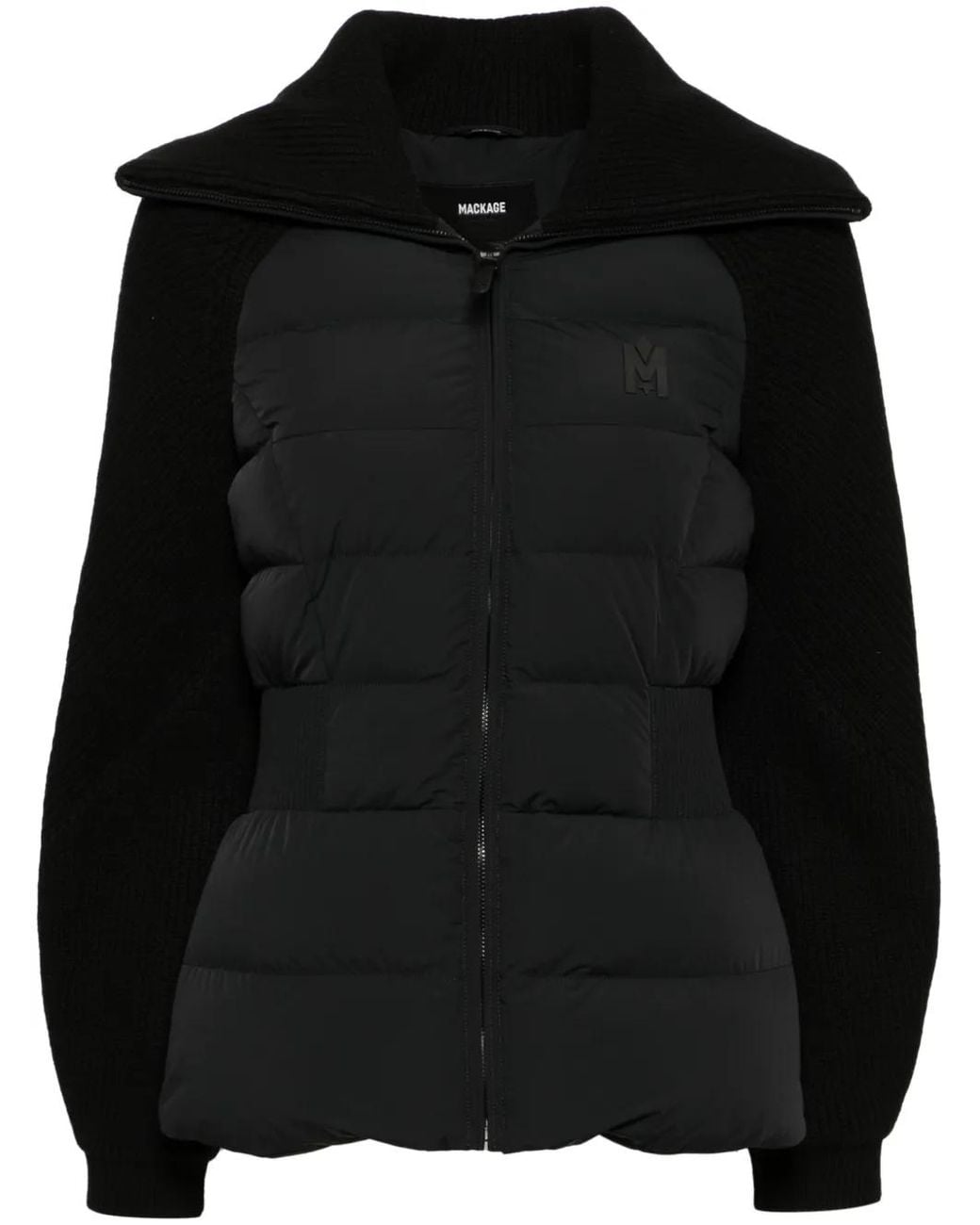 Mackage Black Foxy Mixed Media Jacket