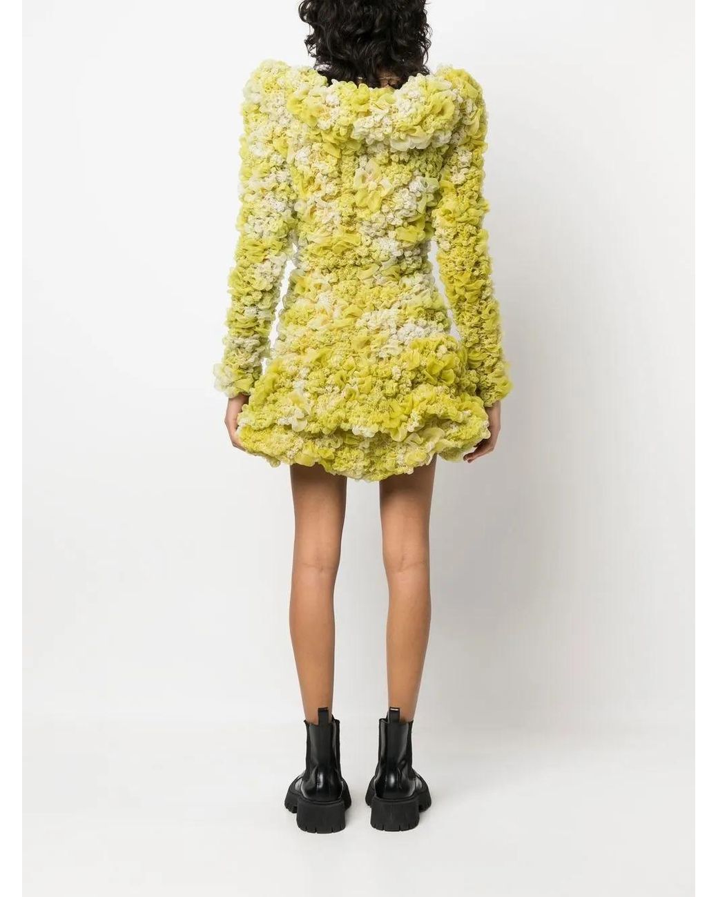 DIESEL Gesmockte Mini-Jurk in het Yellow