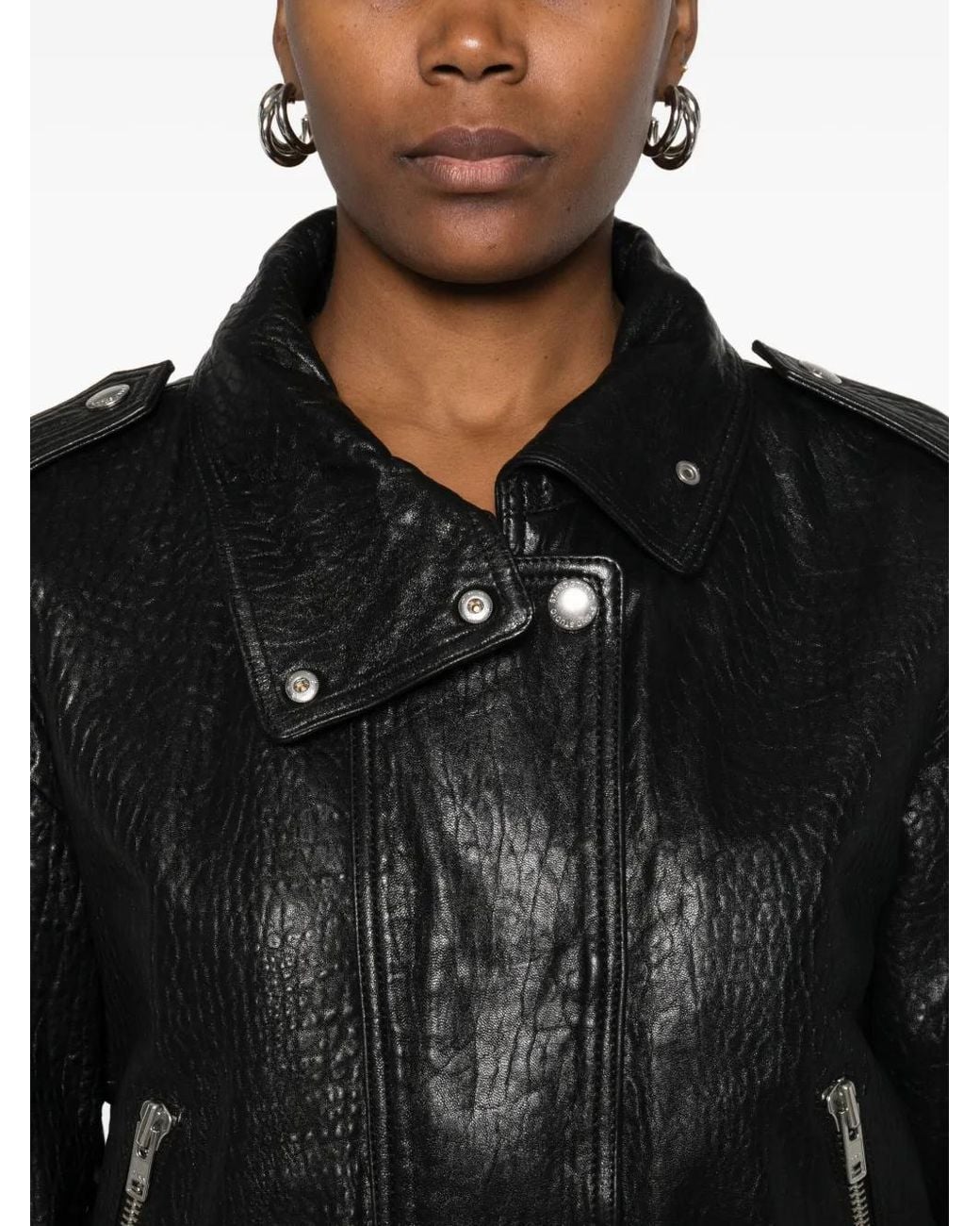 Stand Studio Black Leather Jacket