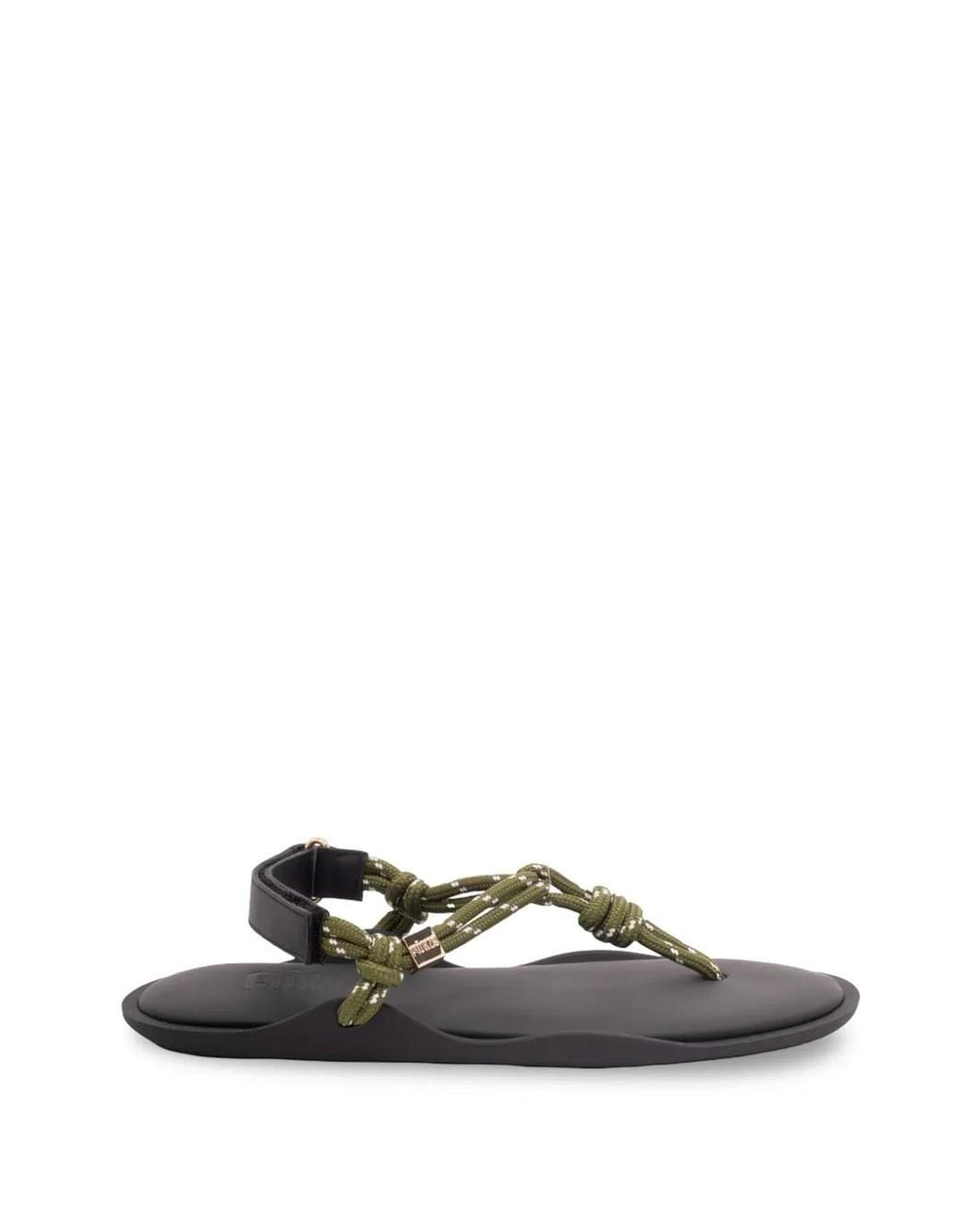 FLOWZE White Flò Knot-Detail Sandals