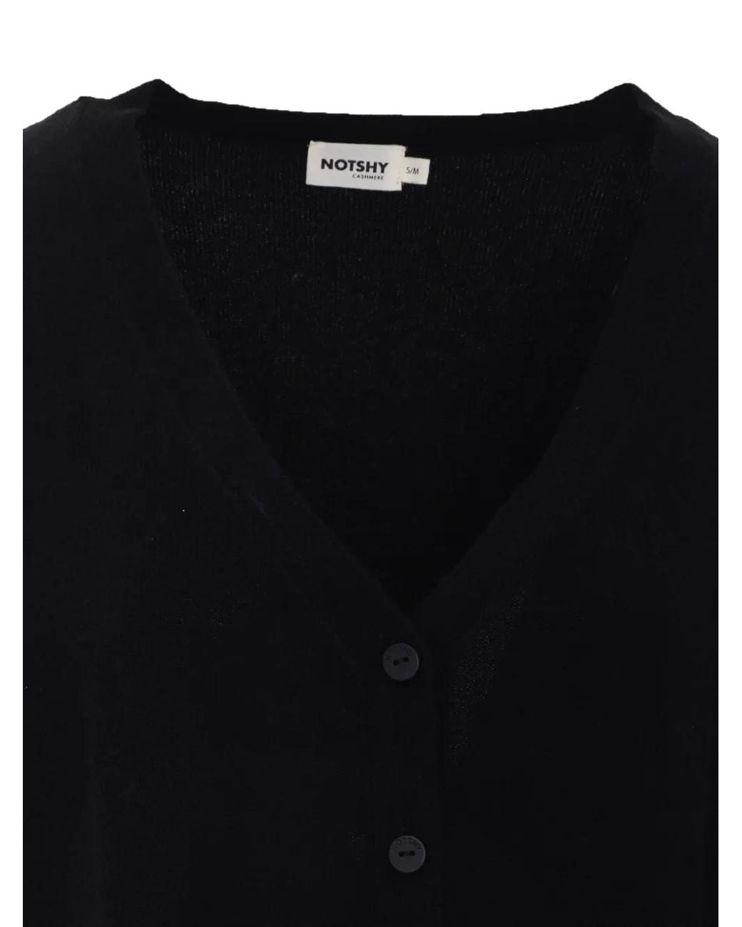 Not Shy Black Cardigan Alicia En Cachemire À Col V