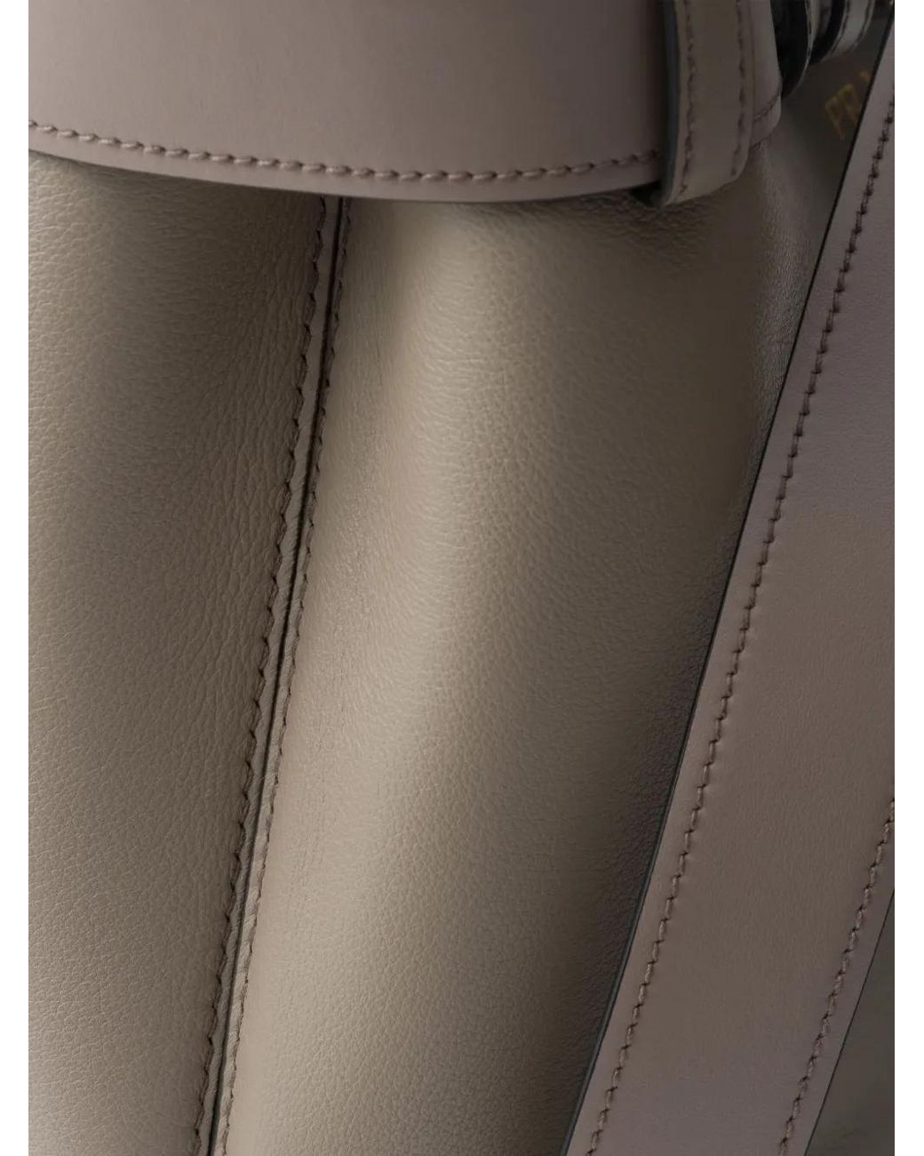Prada Brown Medium Buckle Tote Bag