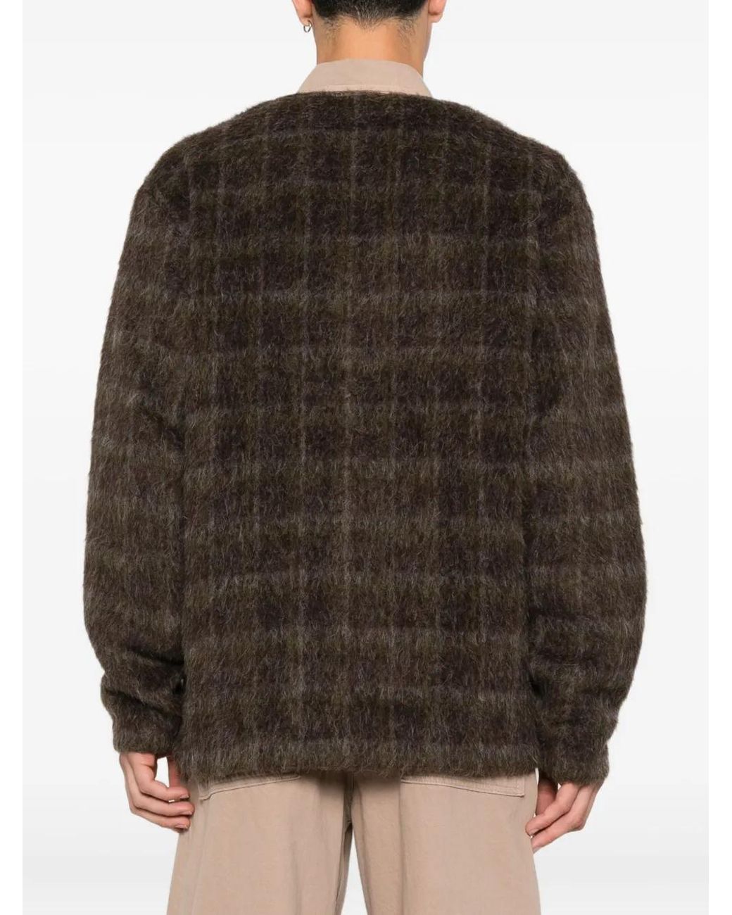 Our Legacy Brown Checked Cardigan for men
