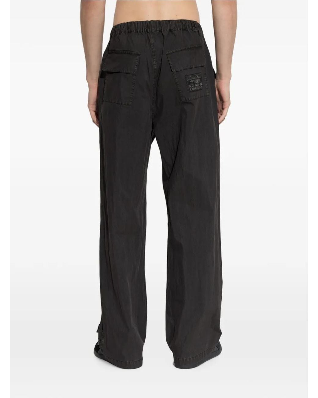 Umbro Black Logo-Embroidered Touch-Strap Trousers for men