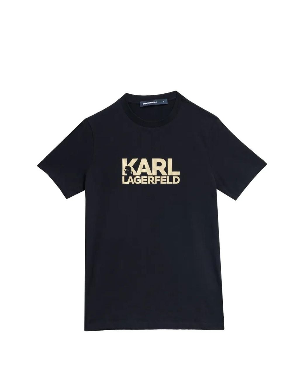 Karl Lagerfeld Blue Logo-Print T-Shirt for men