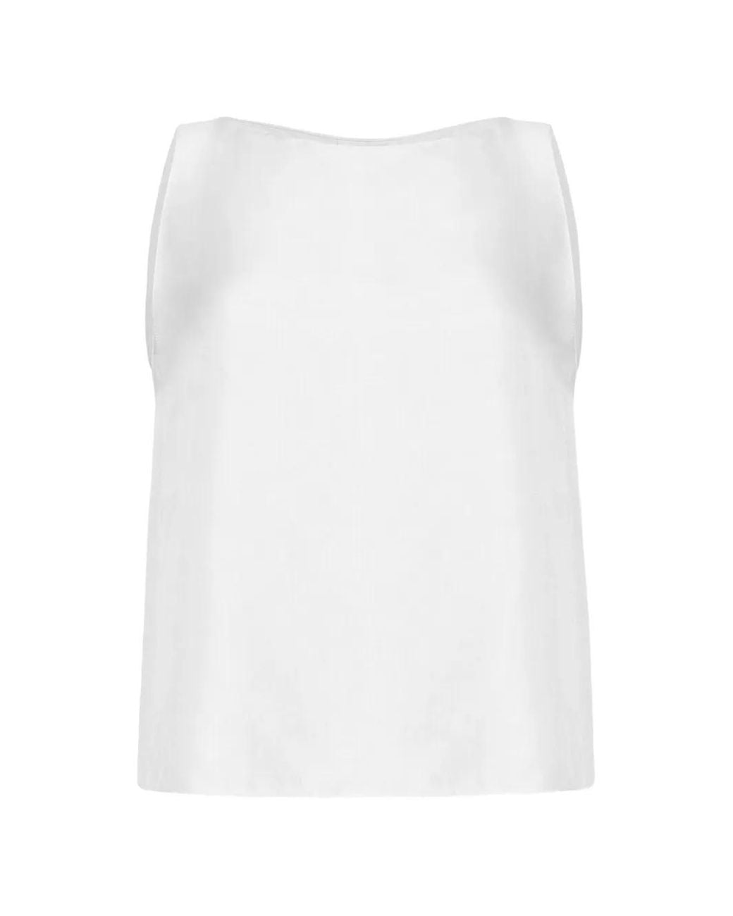 Adam Lippes White Annie Pleated Silk Top