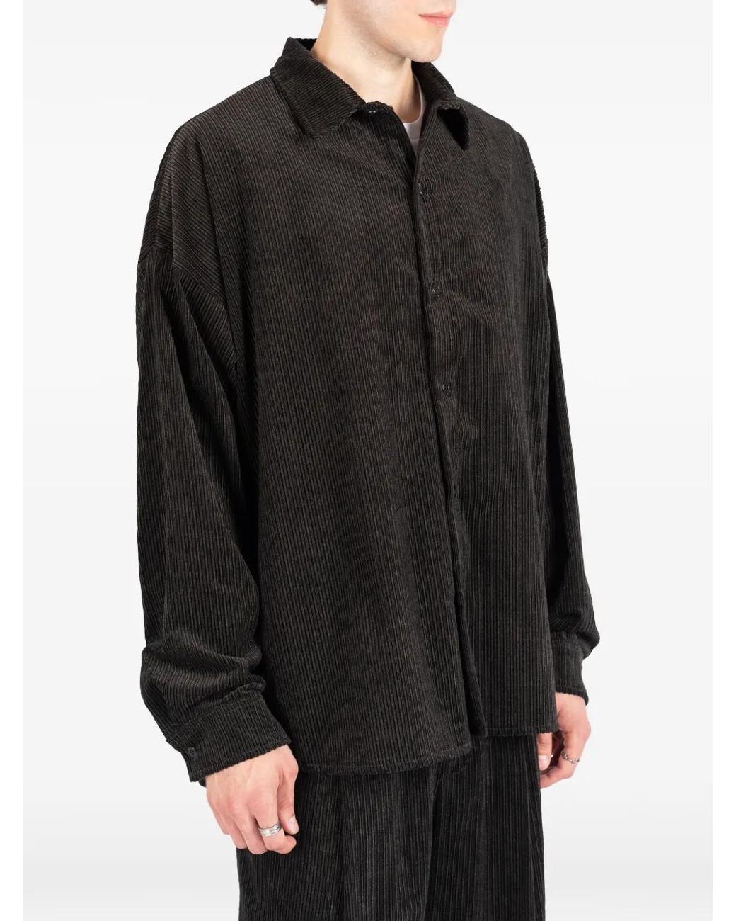 Societe Anonyme Black Corduroy Long-Sleeve Overshirt