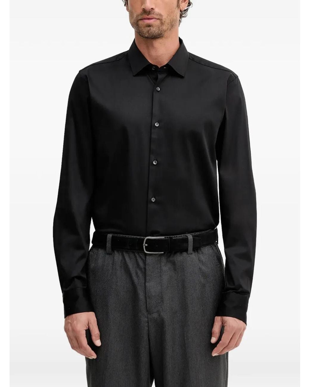 Joop! Black Pit Long-Sleeve Shirt for men