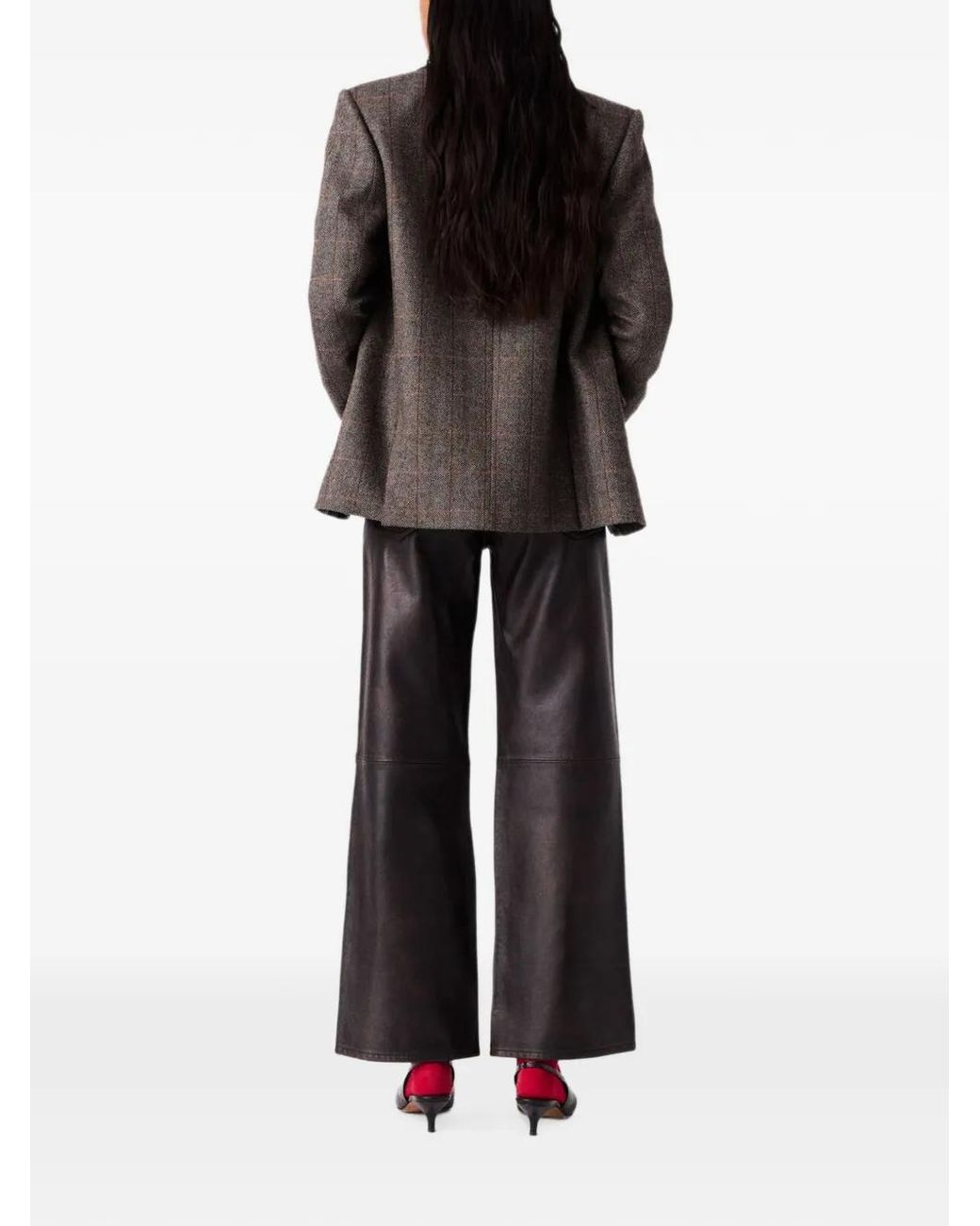 Pantalones Rectos Maje de color Gray