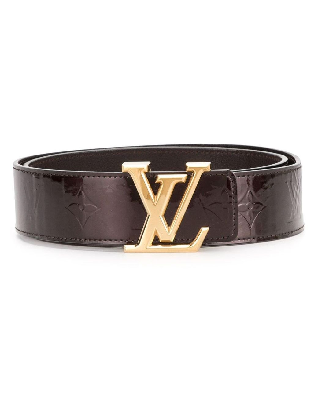 nakomelingen Integreren Absoluut Louis Vuitton Monogram Plaque Belt in Brown | Lyst