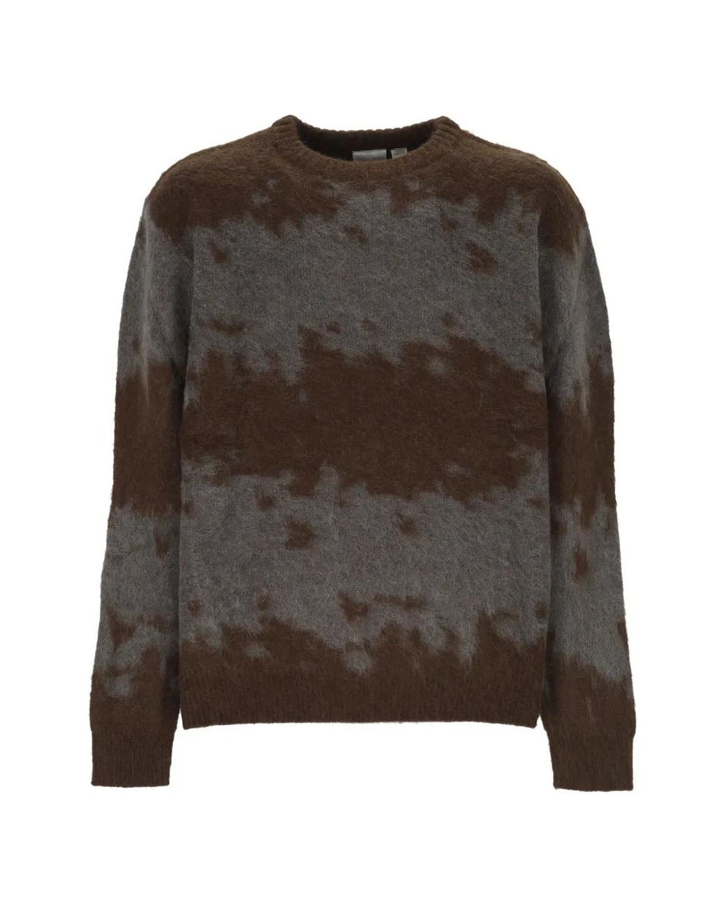 Gramicci Brown Mohair Splatter-Pattern Mohair-Blend Sweater for men