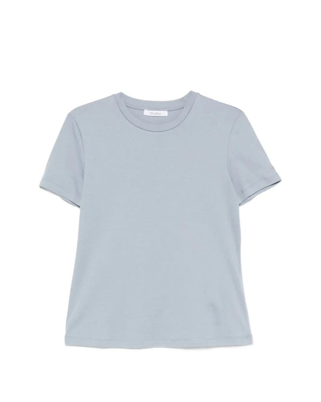 Max Mara Blue Madia Logo-Embroidered T-Shirt
