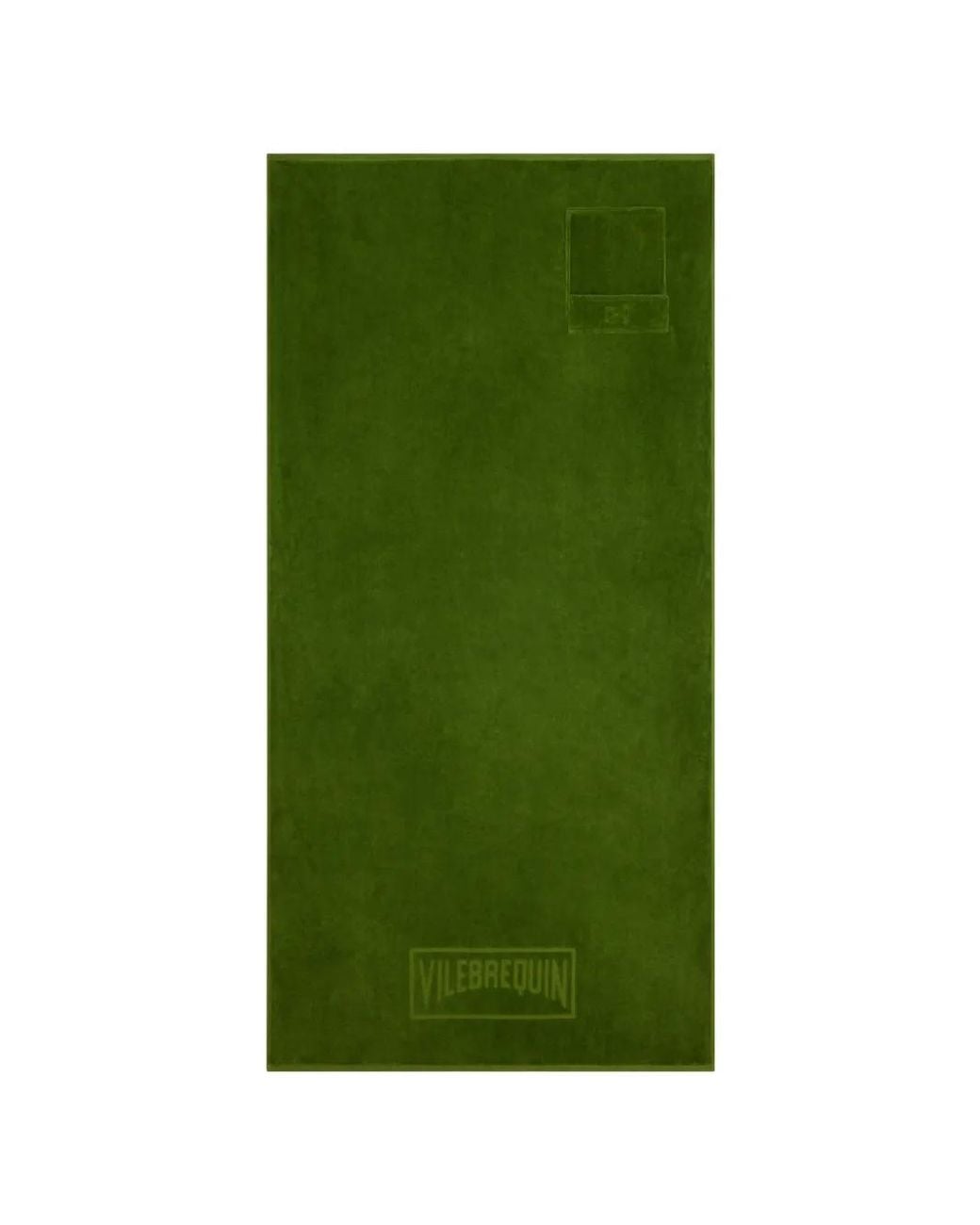 Vilebrequin Green Serviette De Plage À Poche À Rabat