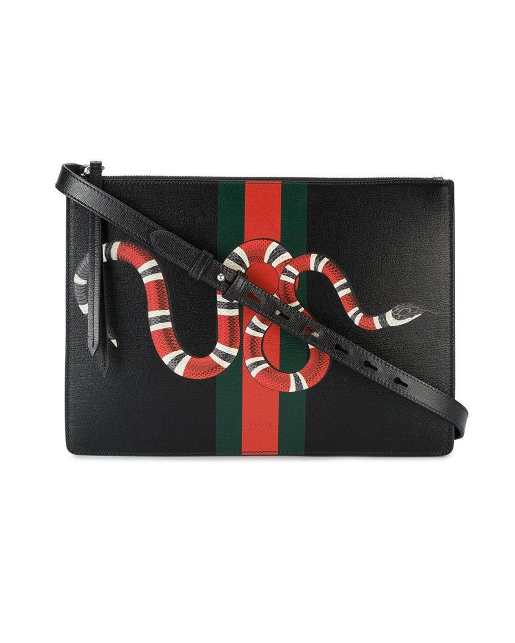 Gucci Web And Snake Messenger in Black for Men | Lyst