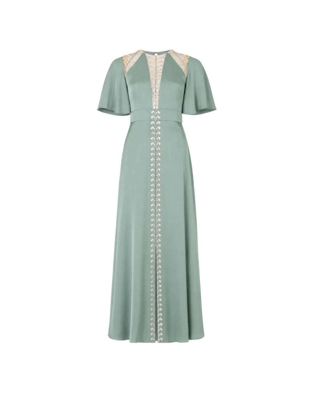 Temperley London Green Robe Longue Wildlife