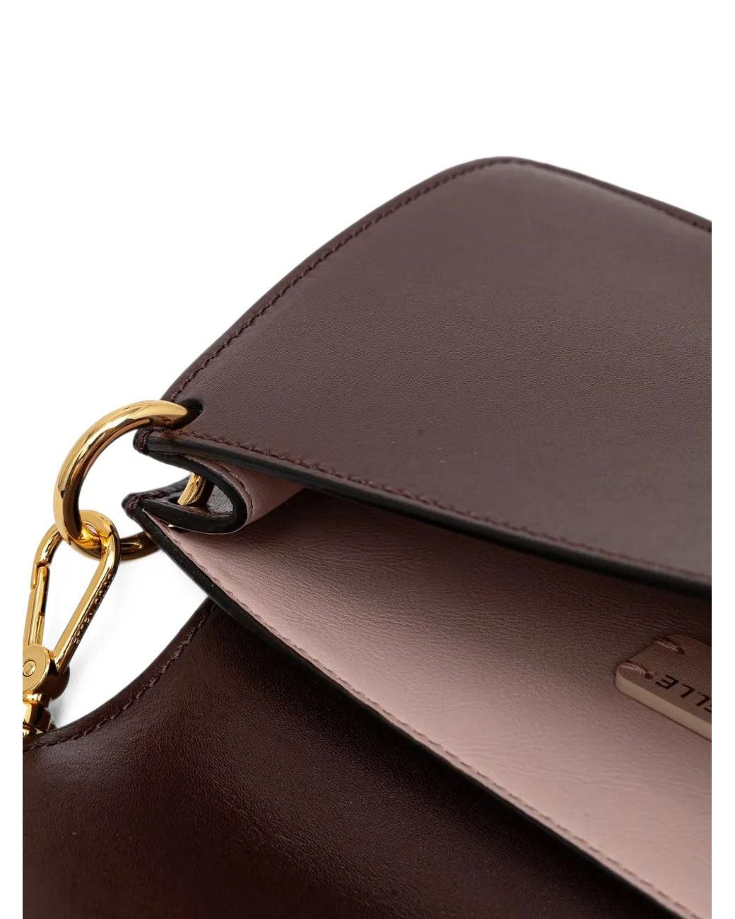Coccinelle Brown Mini C-Me Logo-Plaque Shoulder Bag