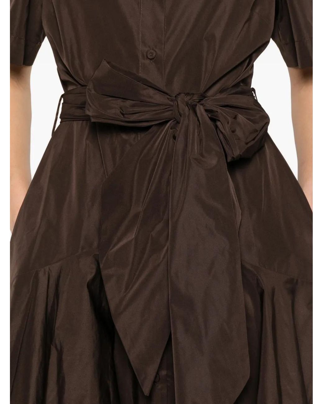 P.A.R.O.S.H. Brown Belt Shirt Dress