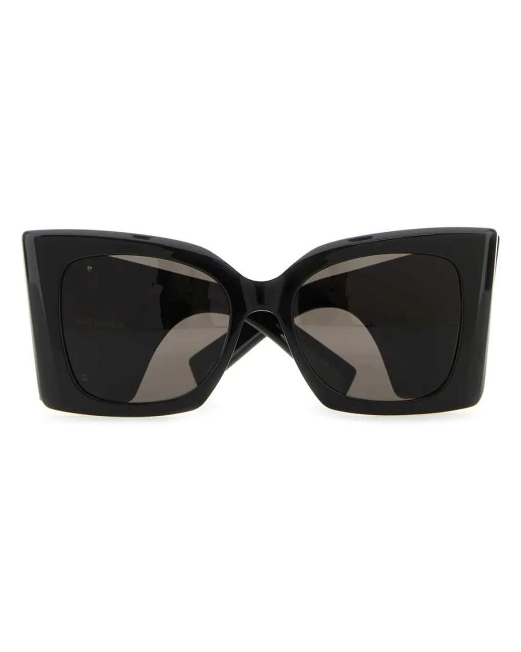 Saint Laurent Black Sl M119 Blaze Rectangular Sunglasses