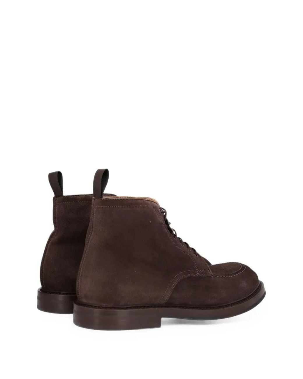 Al Duca D'aosta Brown Lace-Up Suede Boots for men