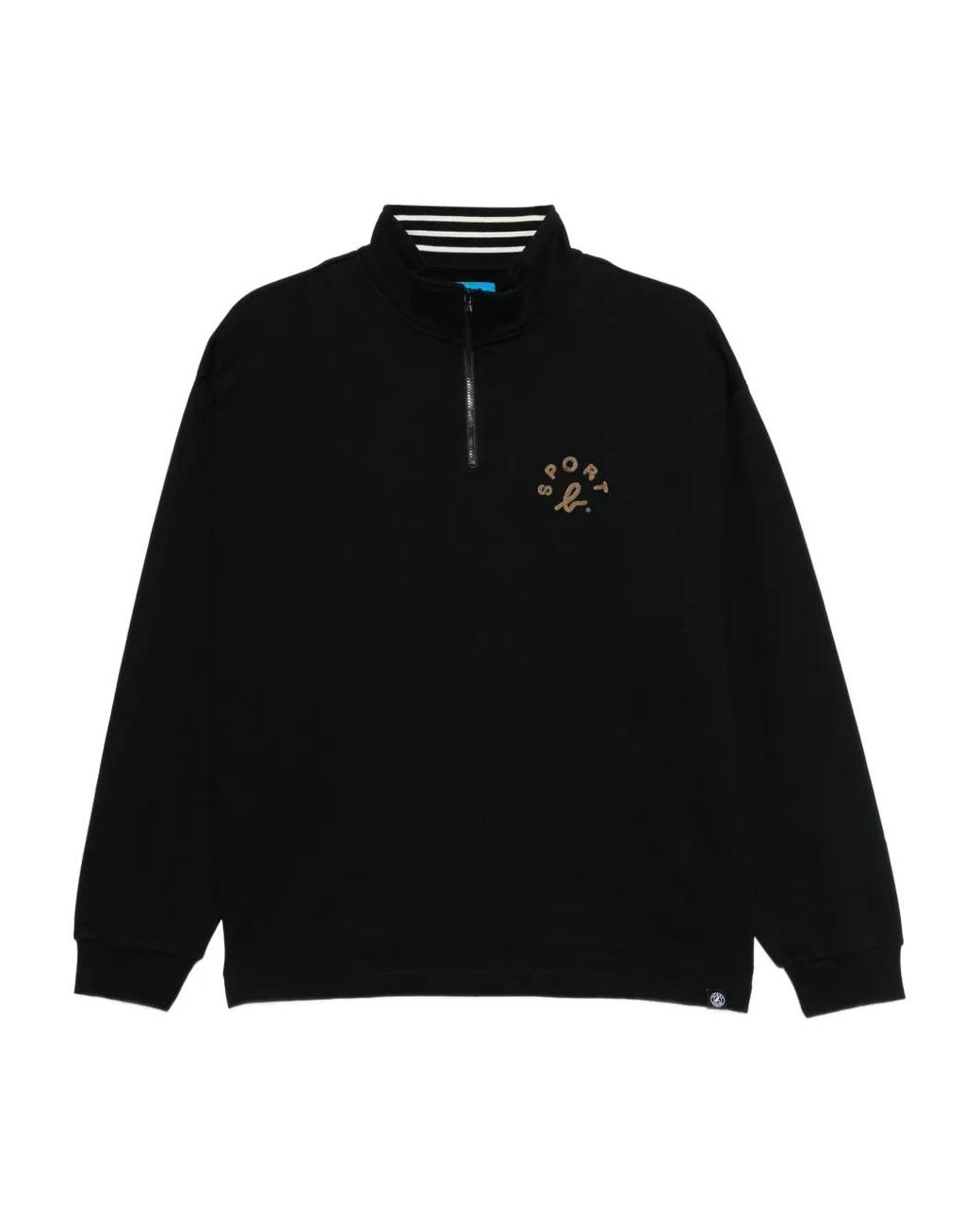 SPORT b. by agnès b. Black Logo-Embroidered Sweatshirt for men