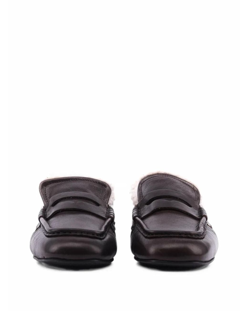 Toral Shoes White Paige Snow Leather Loafers