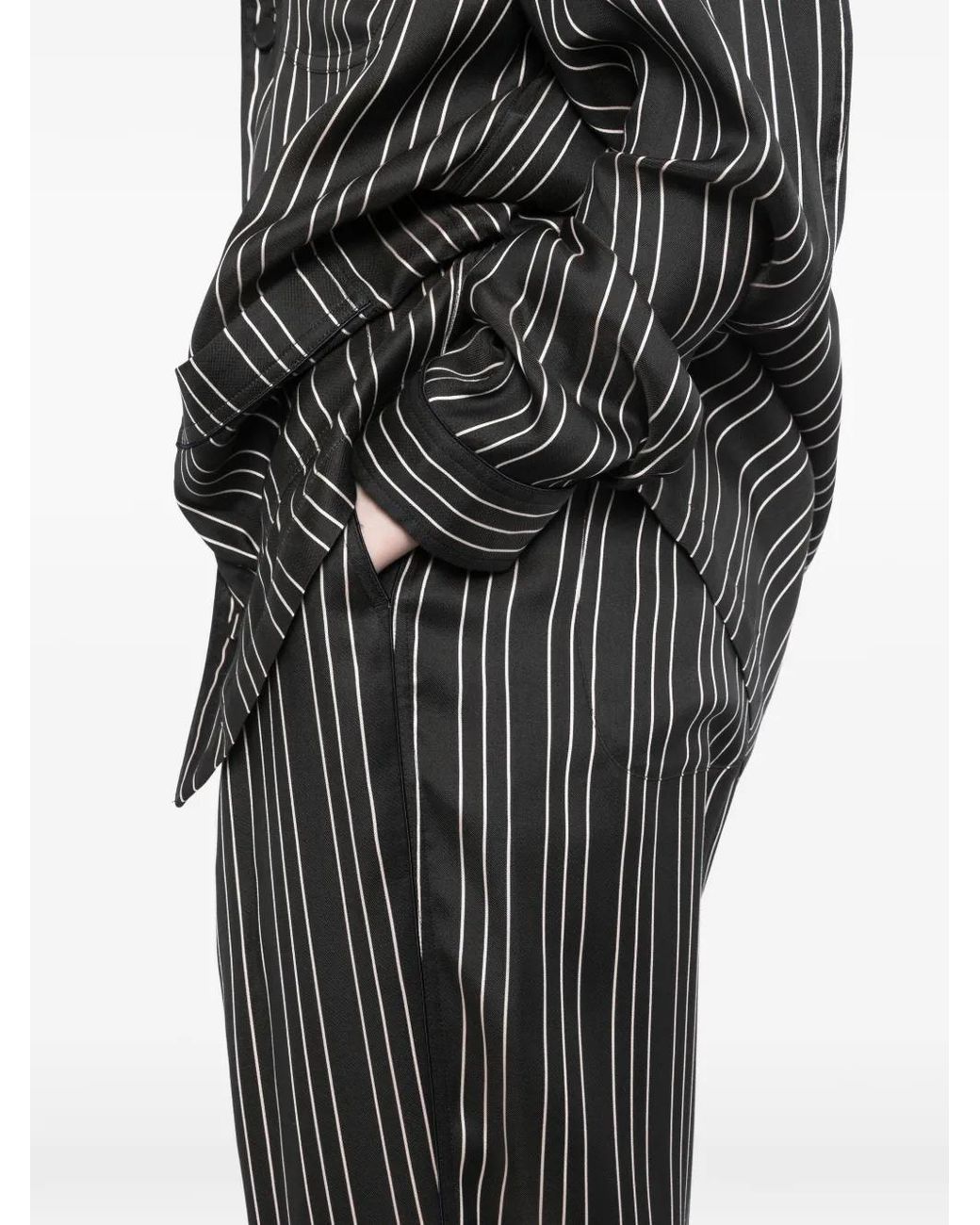 Tom Ford Gray Pantalon À Rayures