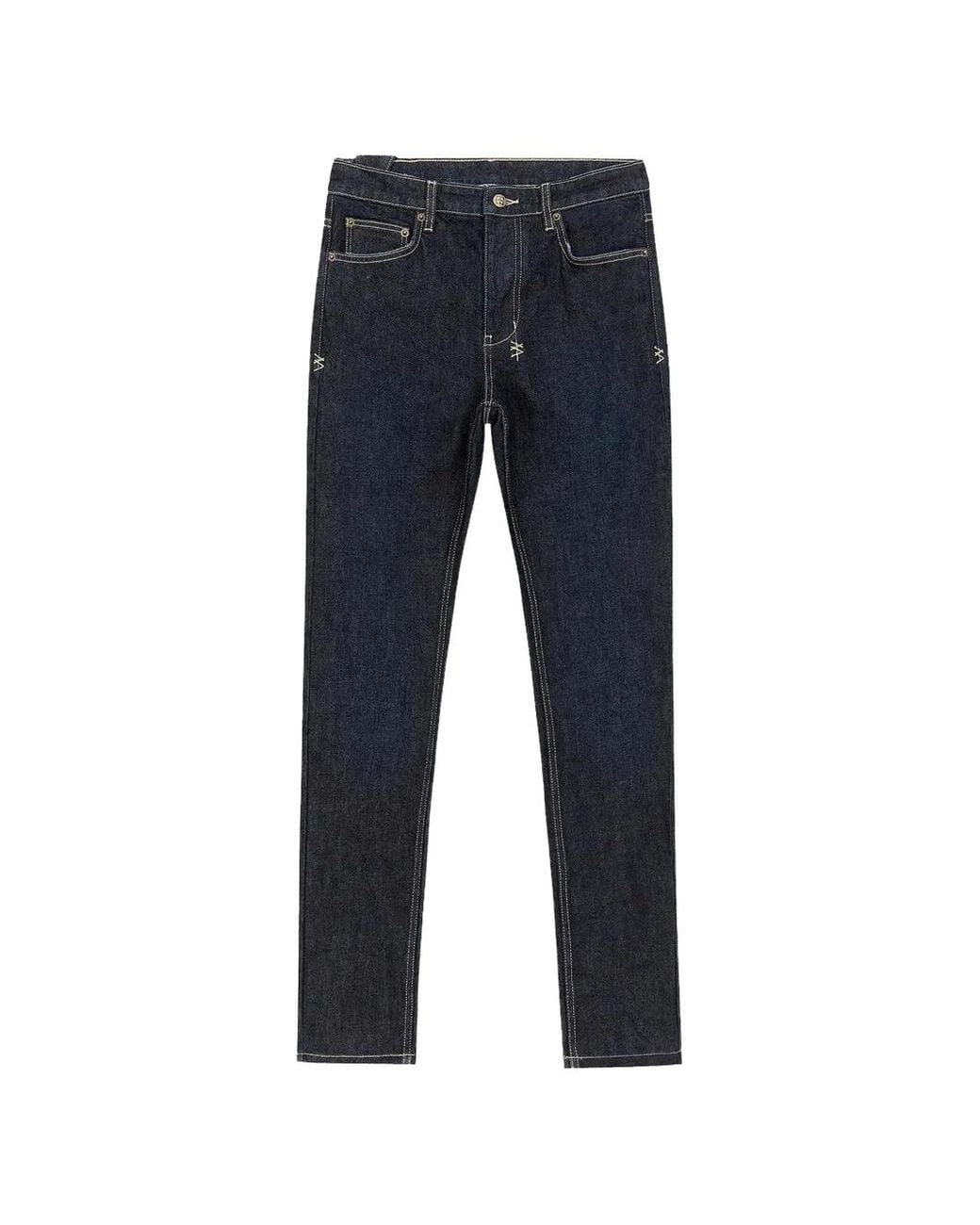 Ksubi Blue Embroidered Jeans for men