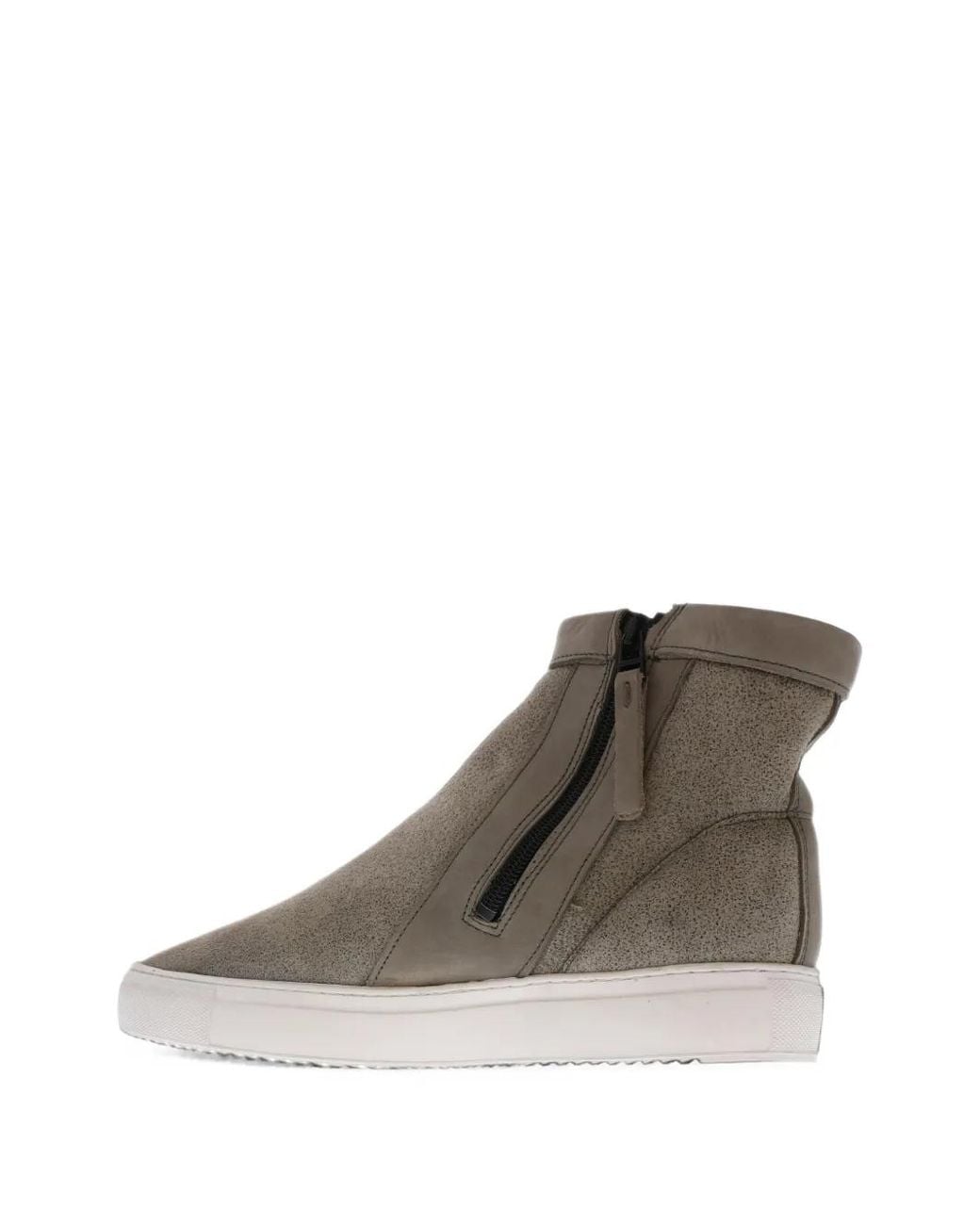 Goosecraft Gray Shearling Side-Zip Boots for men