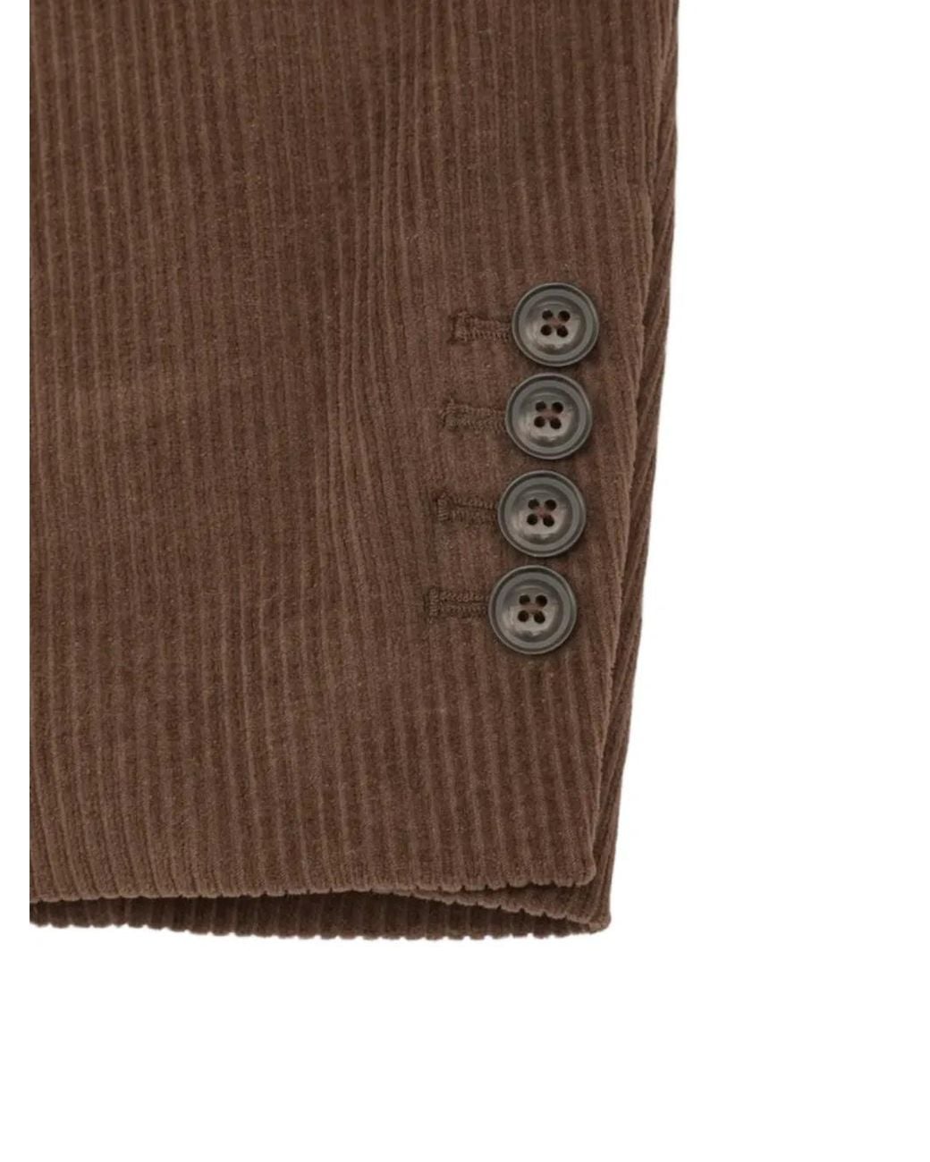 Circolo 1901 Brown Tiny Corduroy Single-Breasted Blazer for men