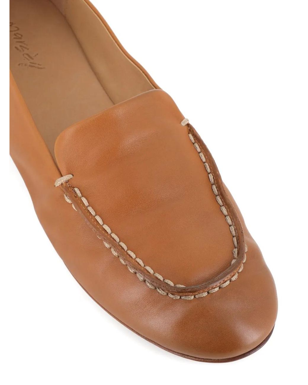 Marsèll Brown Topstitch Detail Loafers