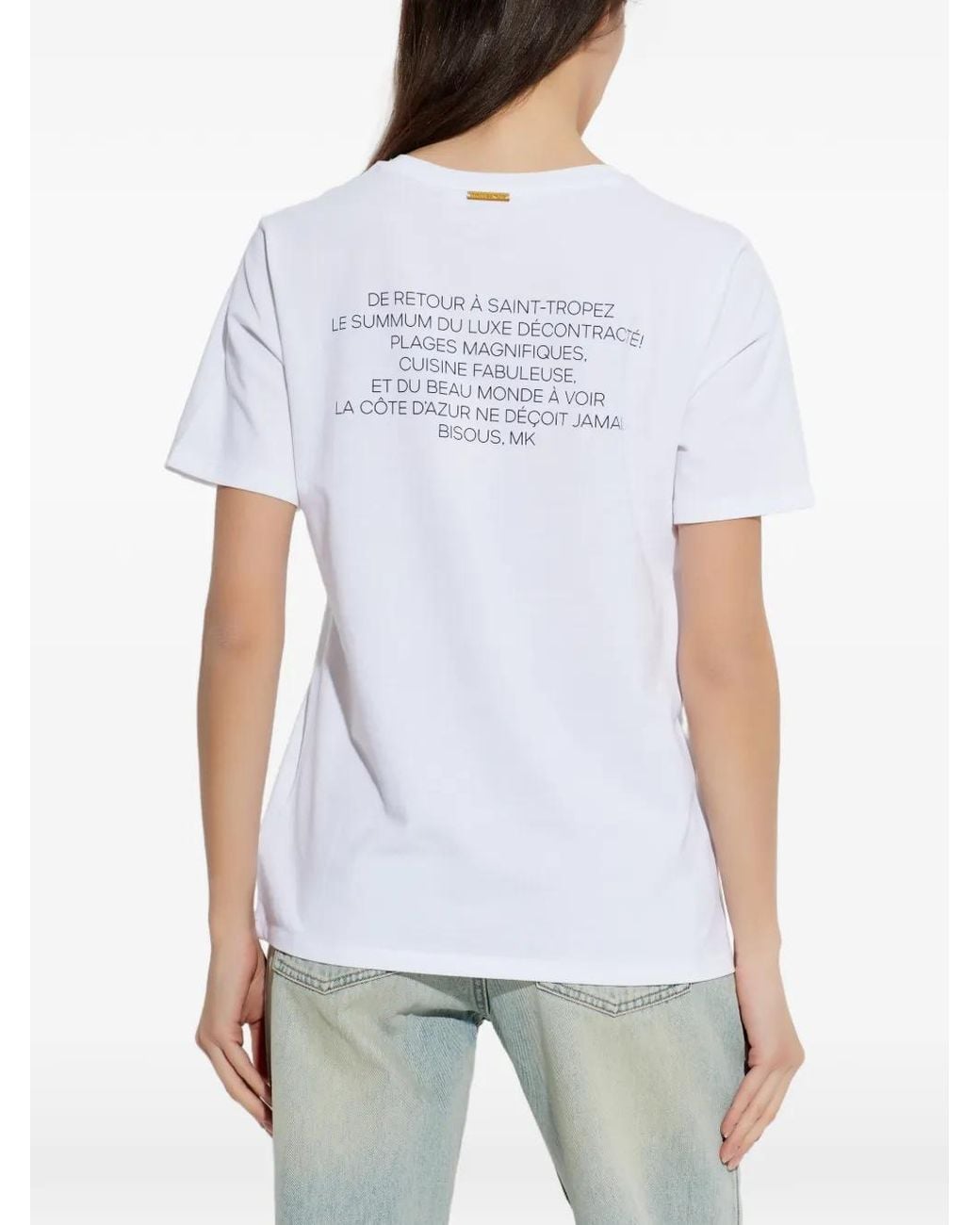 MICHAEL Michael Kors White T-Shirt À Imprimé Graphique