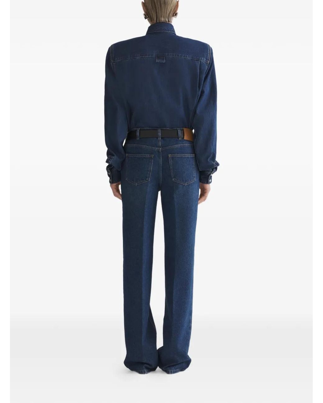 Mugler Blue Straight Trousers