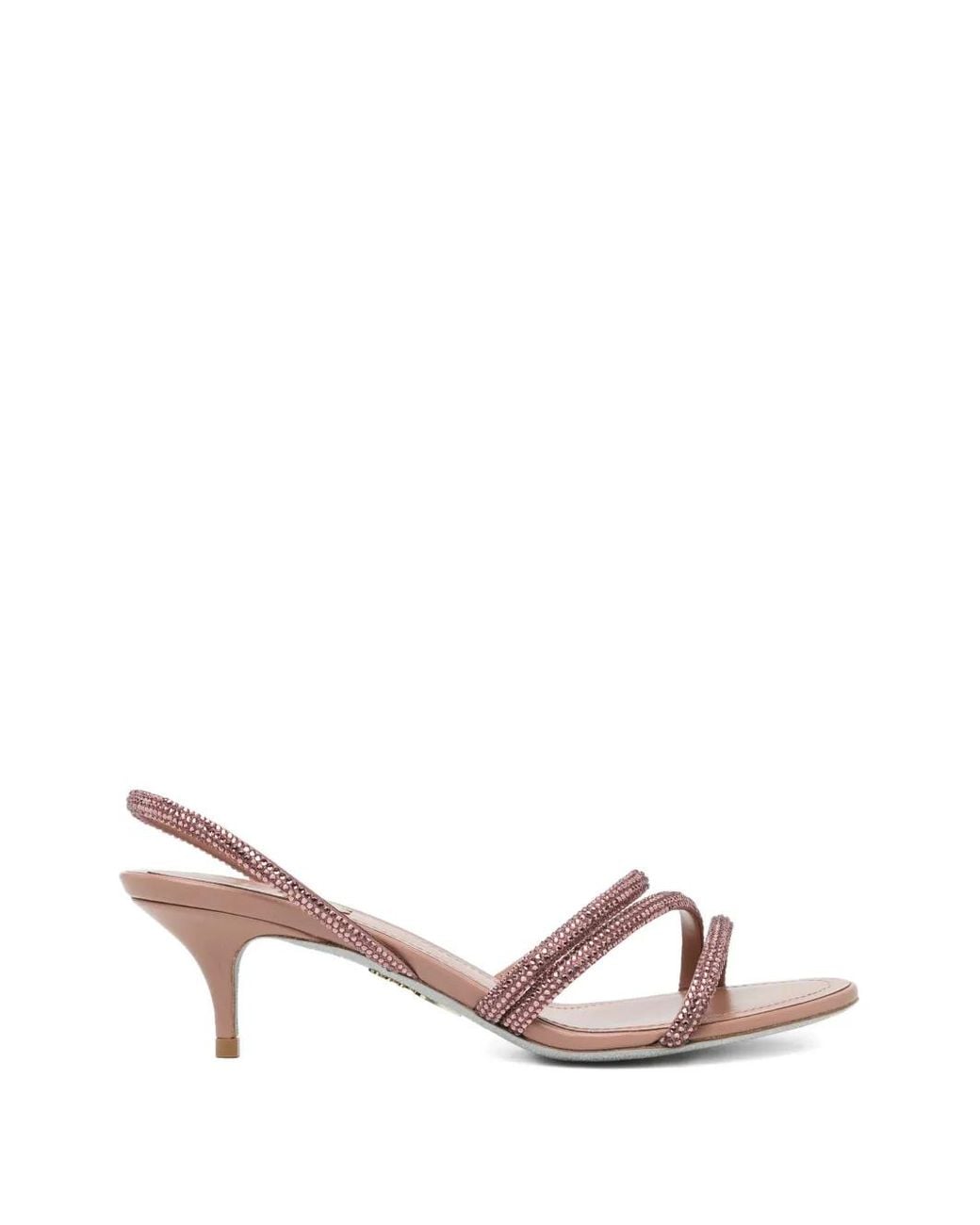 Rene Caovilla Pink 50Mm Embellished Sandals