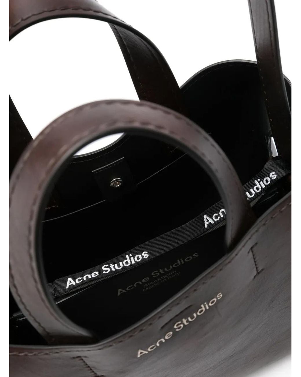 Acne Black Medium Musubi Leather Tote Bag